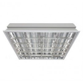 СВЕТИЛЬНИК ЛЮМИНЕСЦЕНТНЫЙ ПОТОЛОЧНЫЙ С ЗЕРКАЛЬНОЙ РЕШЕТКОЙ